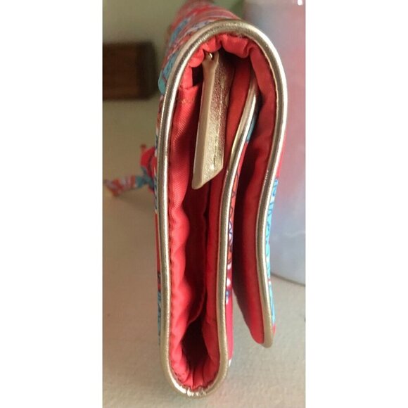 Lilly Pulitzer Coralina Print Cosmetic / Travel / Jewelry/ "On a Roll" Pouch Bag - Picture 4 of 10